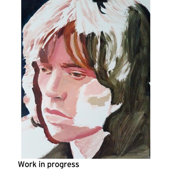 "Classic Mick" Original Oil Painting by Robin White - Oil on Wood Panel 8x10" - Picture 6 of 7